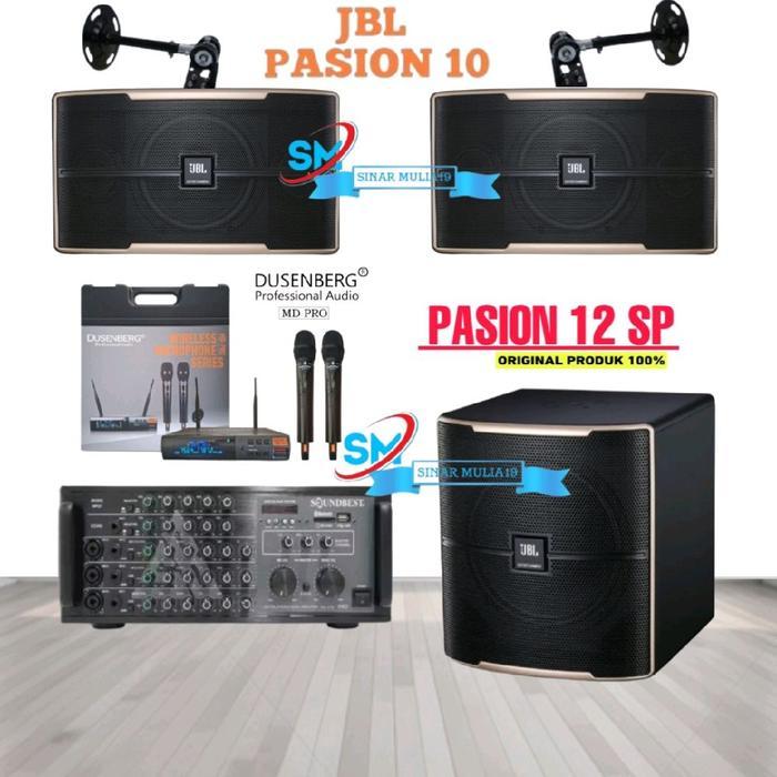Paket Sound System Karaoke JBL Pasion 10 Subwoofer Aktif 12 Inch JBL Pasion 12p Amplifier Soundbest 
