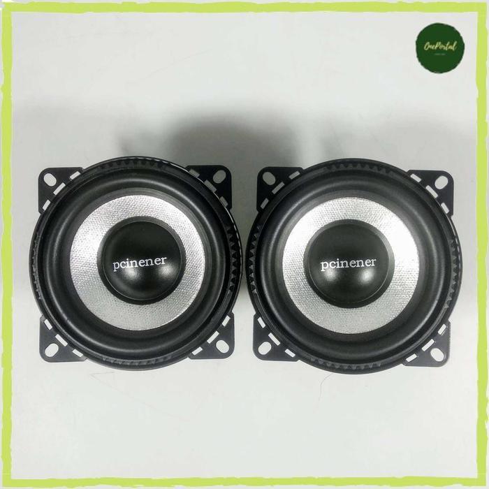 Speaker Subwoofer Pintu Tweeter Mobil 4 Inch Hifi 120W Crossover Bass