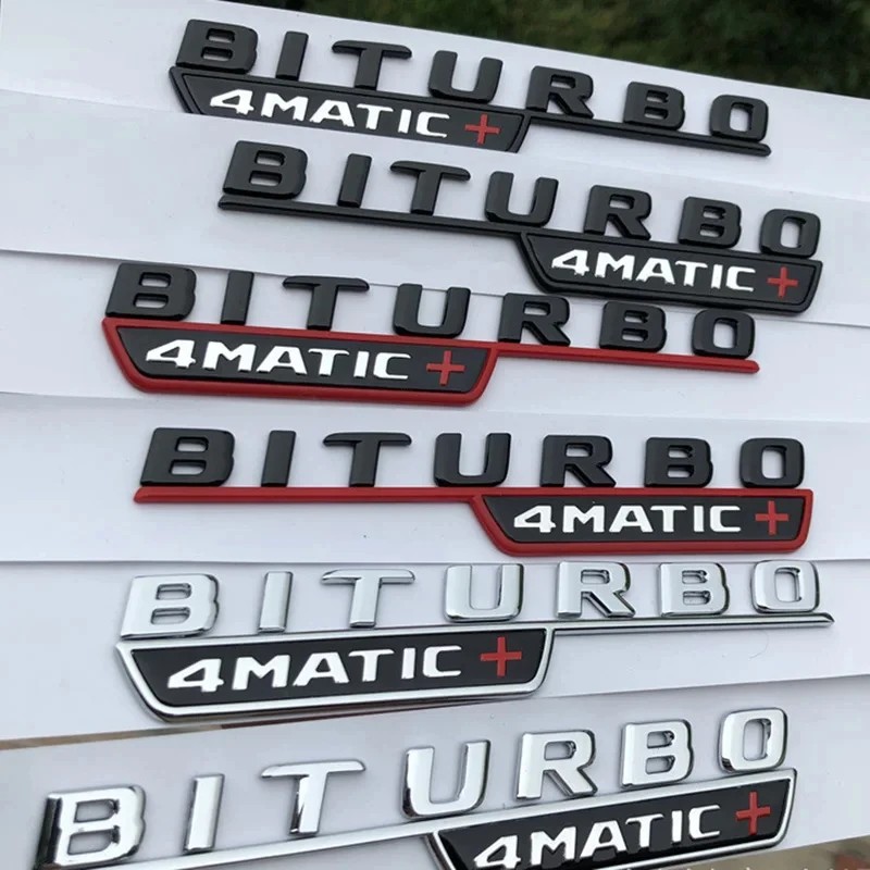 2026 Fender BITURBO 4MATIC Badge Emblem Sticker For Mercedes C43 AMG W205 W204 E43 W213 W212 GLC43