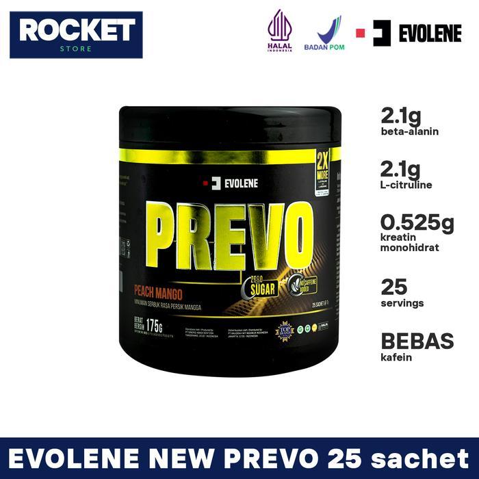 EVOLENE New Prevo Pre-Workout 175 gram (25 serving) - PreWorkout PWO Suplemen Fitness