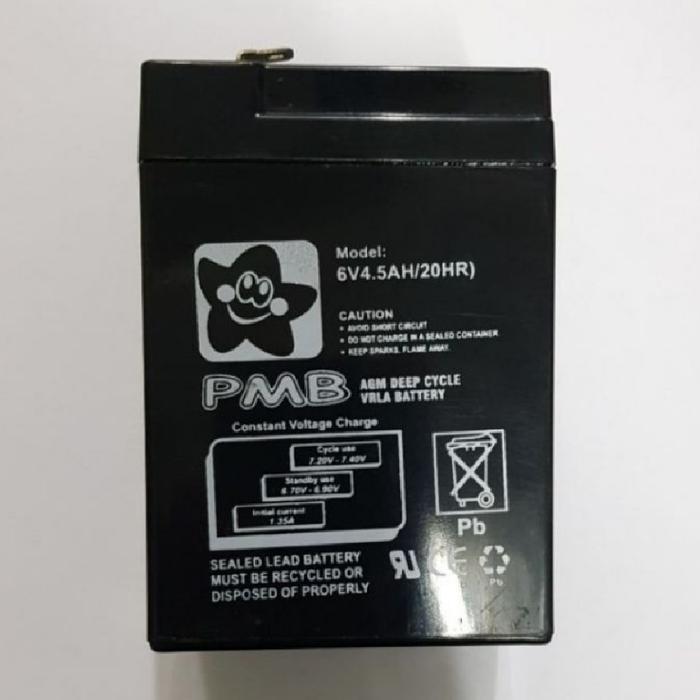 Ready ACCU/AKI KERING 6VOLT 4,5Ah ORIGINAL PMB
