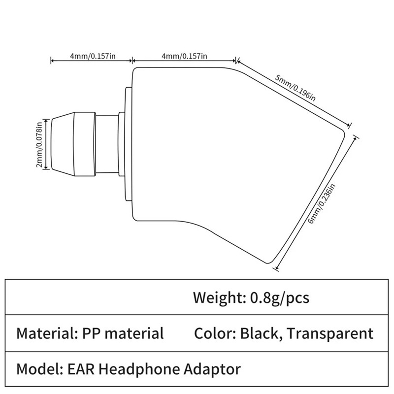 Top-Ear Mmcx Pentaconn Ear To Mmcx Adapter Ear Mmcx To Pentaconn Mmcx To Pe Adapter For Acoustune PE