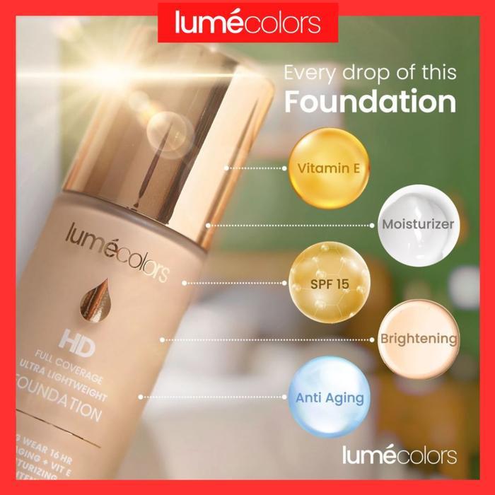 Promo Lumecolors Foundation Original 100% Lumecolor Foundation Lume Foundation Spf 15 Anti Aging