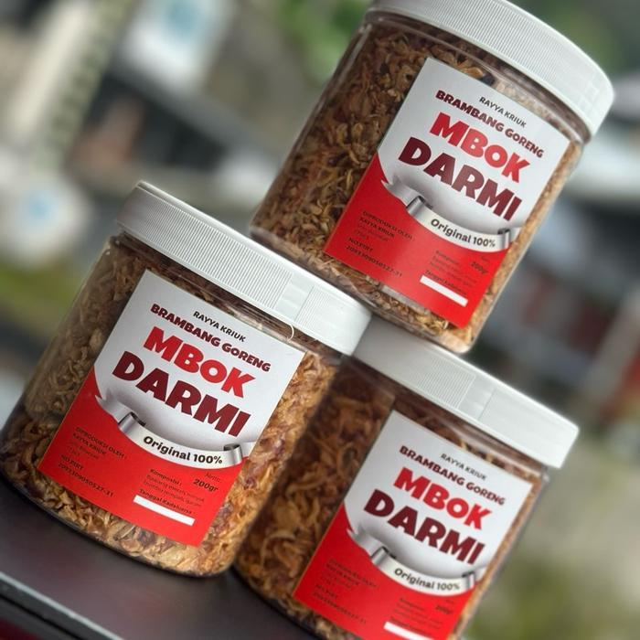 Mbok Darmi Bawang Goreng Premium 200 Gram Toples Best Seller