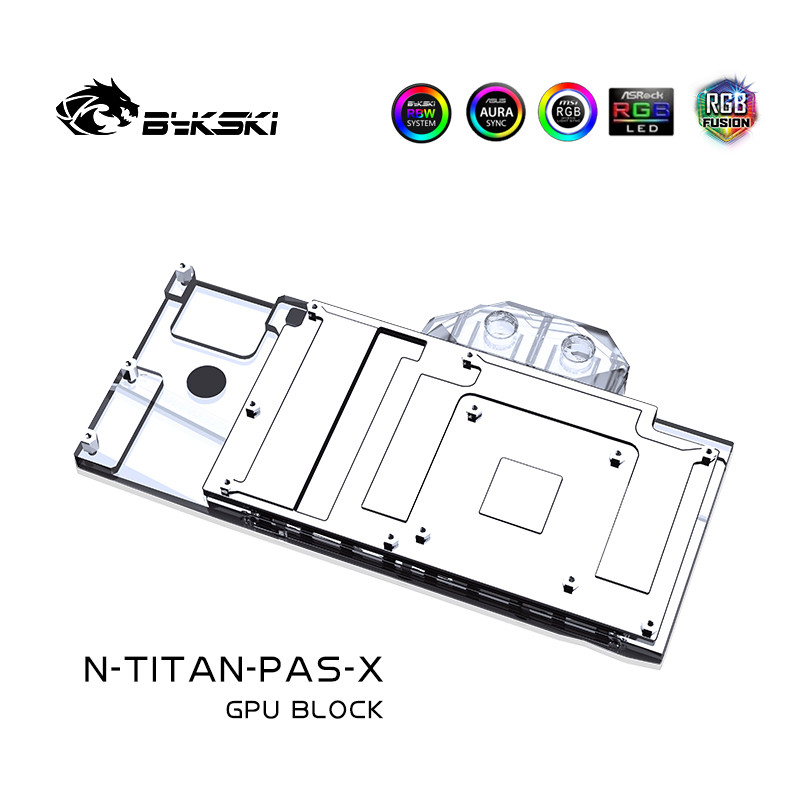 Bykski GPU Custom Block For NVIDIA GTX TITAN XP/X-Pascal/ GTX1070/1080/1080TI Founder / Reference
