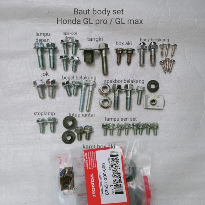 Baut Body Set Honda Gl Pro Gl Max Original