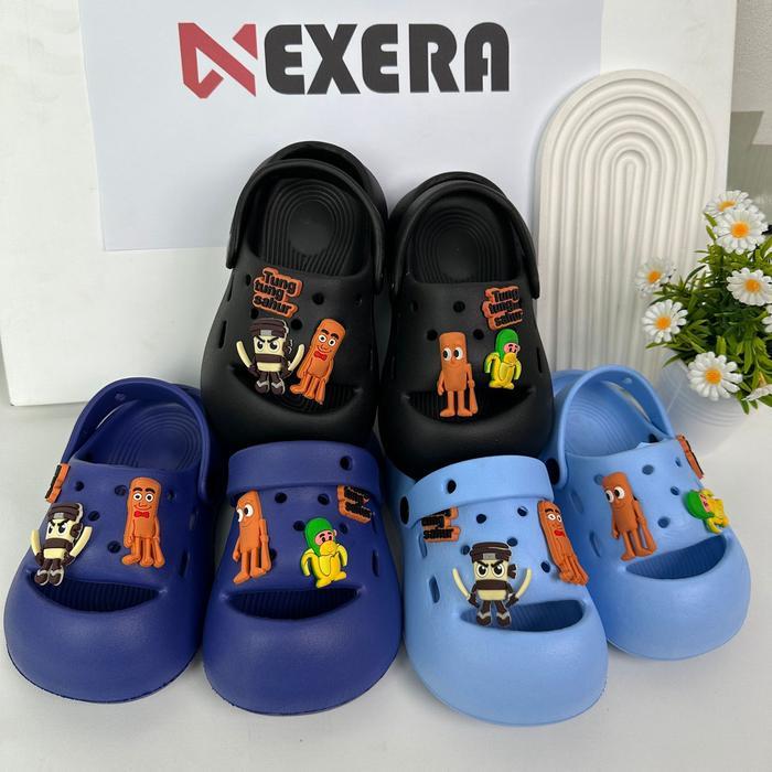Bata Kids - Size 20-29 8003-4 Sandal Anak Laki-Laki Tung Tung Sahur Sandal Selop Karet Anak Cowok
