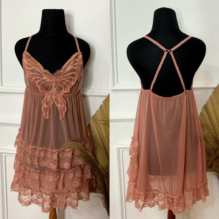 LindaGalz FIORELLA Pakaian Tidur Wanita 1570 Dress Lingerie Big Size Jumbo Baju Dinas Malam Istri