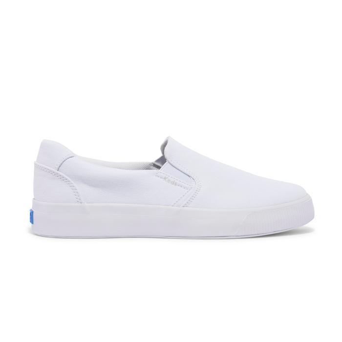 KEDS Women Pursuit Slip Canvas White-WF67738