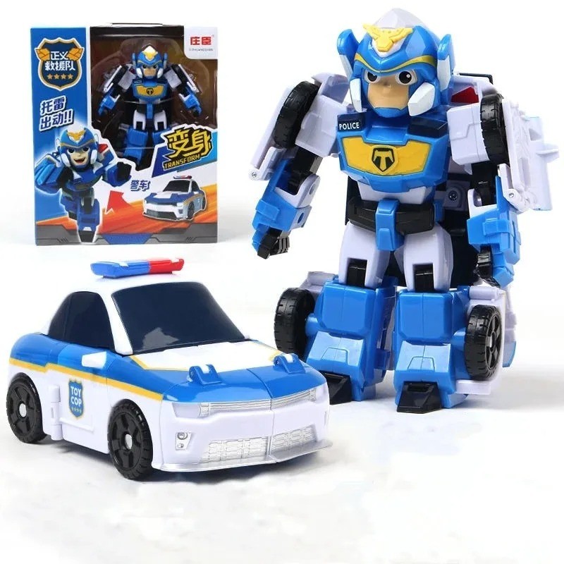 Transformation Auto Cop Rescue Team Car Mech Deformation Vehicle Action Figure Robot Kids Toys child