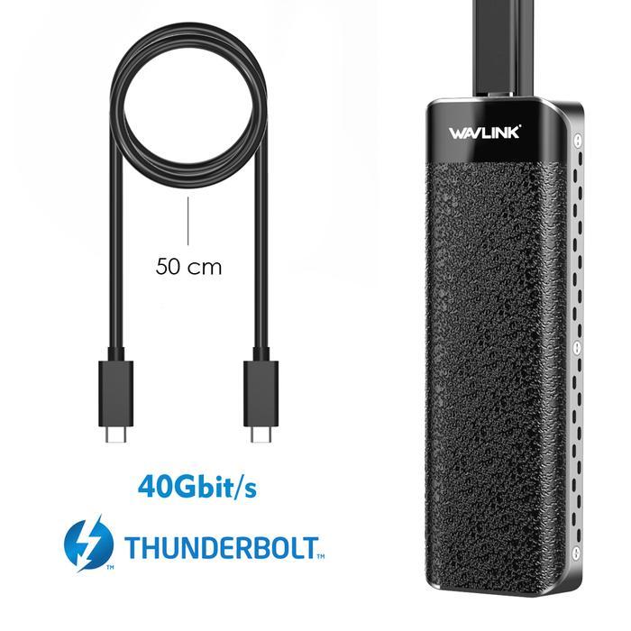 Case Hard Drive Penutup SSD Eksternal Wavlink M.2 PCIe Thunderbolt 3