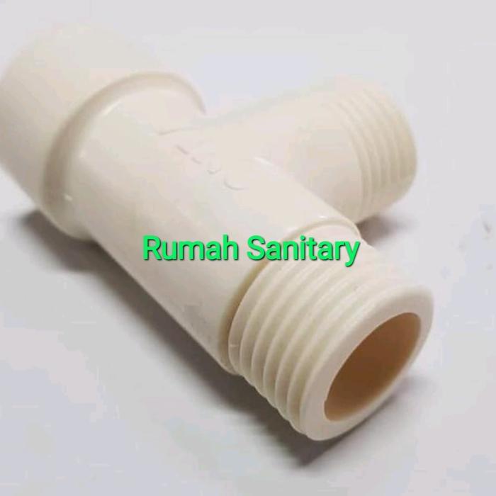"New" Nepel Tee 1/2 PVC Vino - T shower sock sambungan pipa drat luar dalam
