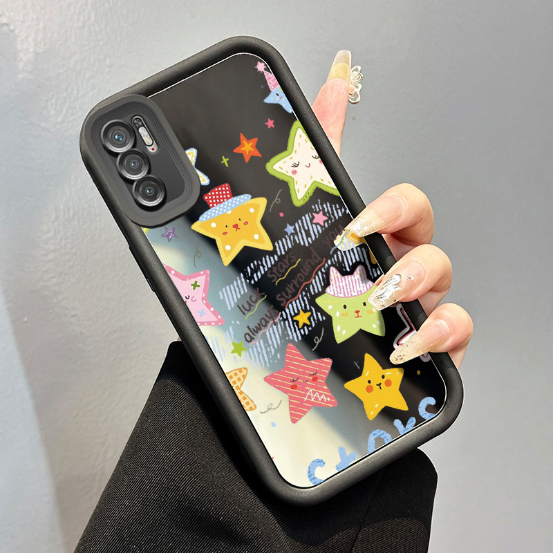 Casing Hp Xiaomi Redmi Note 10 5G Redmi Note 10T 5G POCO M3 Pro 4G POCO M3 Pro 5G Case Bintang Lucu 