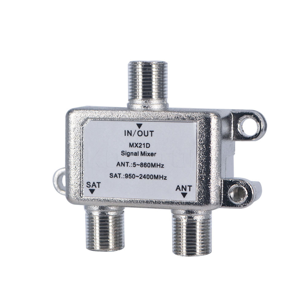 Practical 2 In 1 Dual-use 2 Way Port TV Signal Satellite Sat Coaxial Diplexer Combiner Splitter