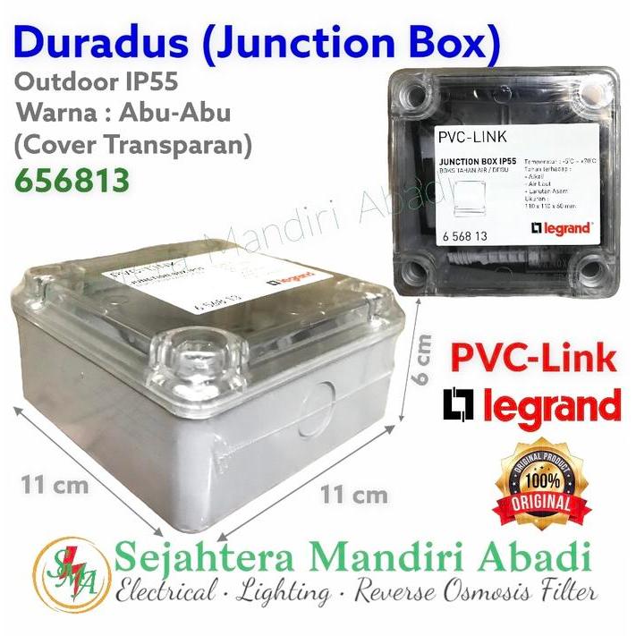 DURADUS LEGRAND 110X110X60 ABU TRANSPARAN PVC-LINK JUNCTION BOX IP55