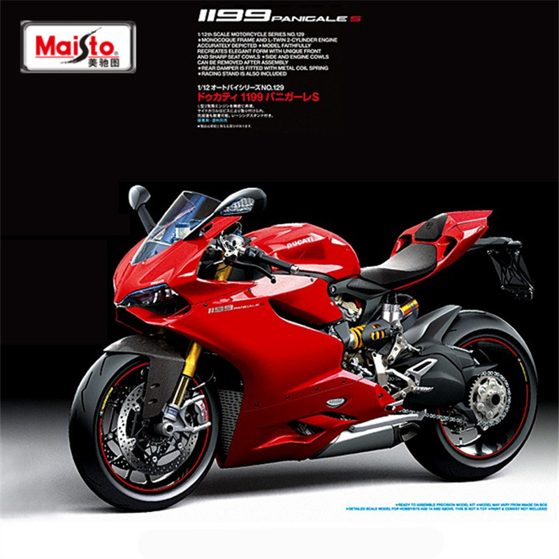 Maisto 1:12 DUCATI 1199 Panigale Alloy Racing Motorcycle Model