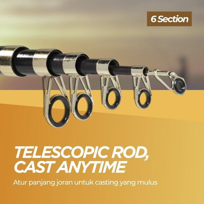 Murah Joran Spining Antena Carbon Jejer Tongkat Pancing Telescopic