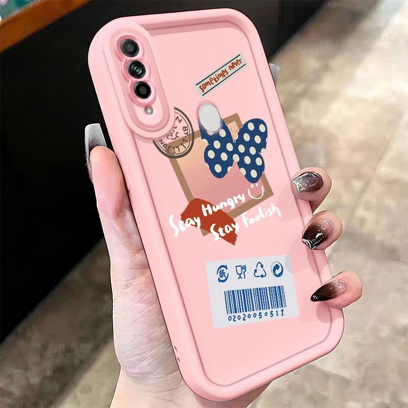 Casing Hp untuk OPPO A31 A8 Case Kartu lucu polkadot kupu-kupu Kasing silikon Cesing Softcase anak m