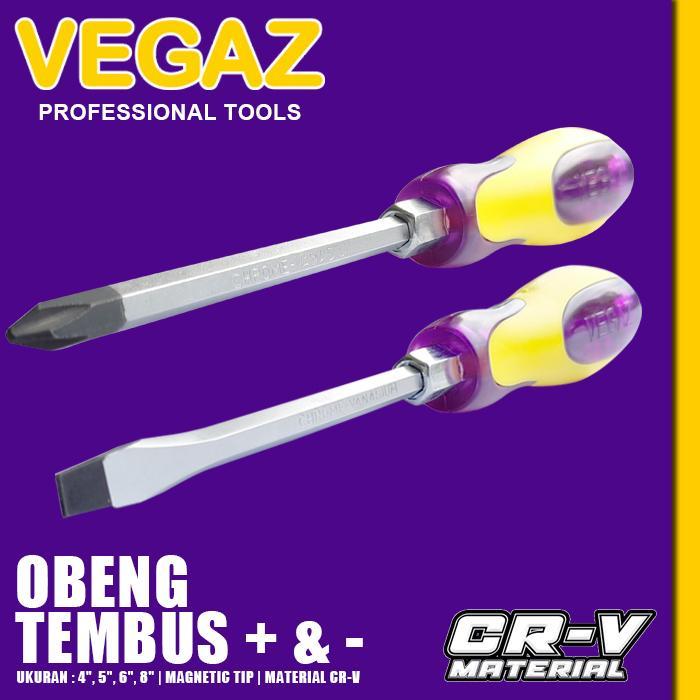 VEGAZ OBENG TEMBUS KETOK SCREWDRIVER OBENG GEDOR TEMBUS 4" 5" 6" 8"