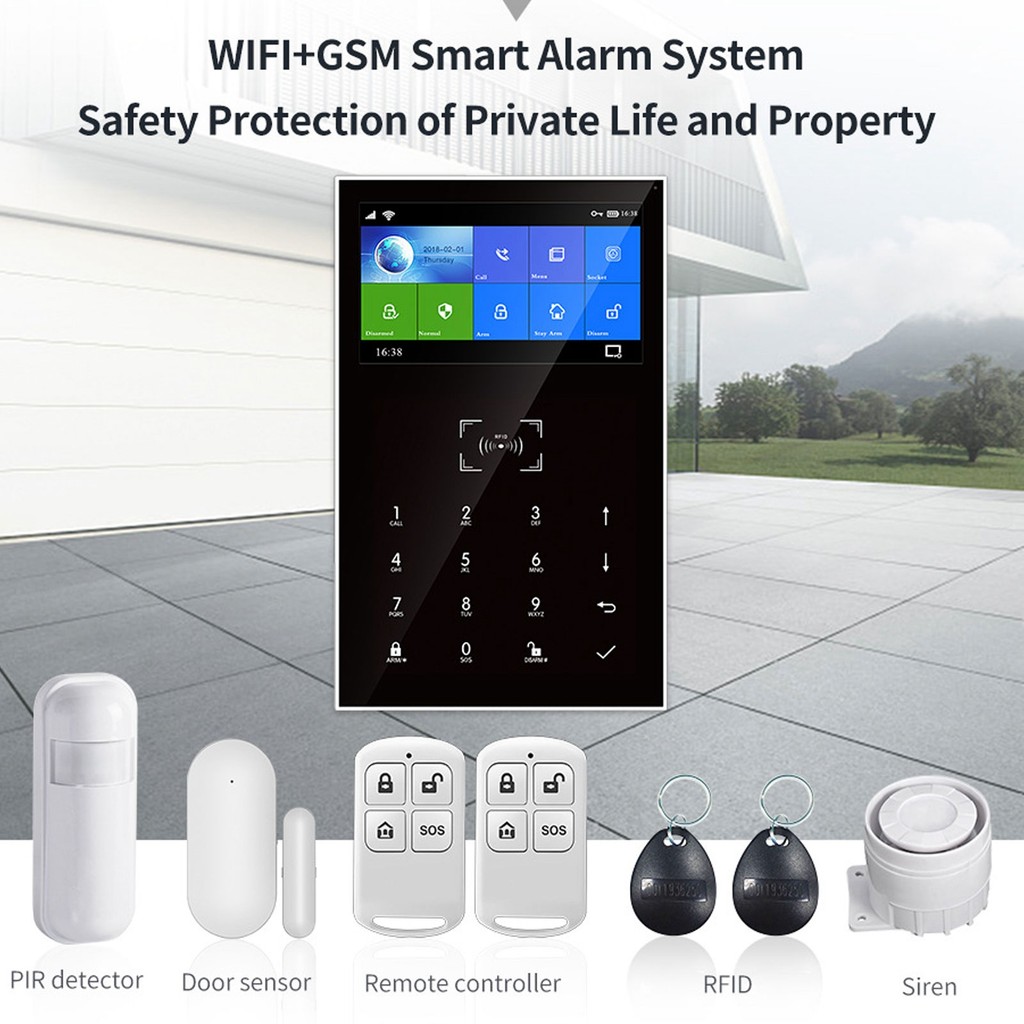 New Burglar House Security System Home Security System Wireless WiFi Alarm Burglar System  for Smart