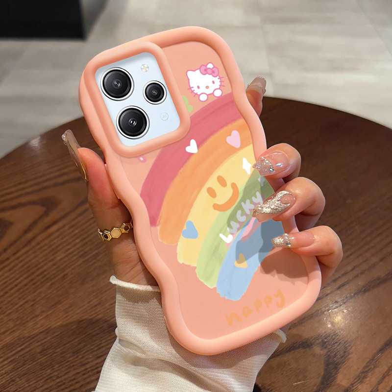 Casing Untuk Xiaomi Redmi 12 4G 12 5G 12C 11A Note 12R 5G POCO C55 Case Casing Lukis Pelangi pola HP