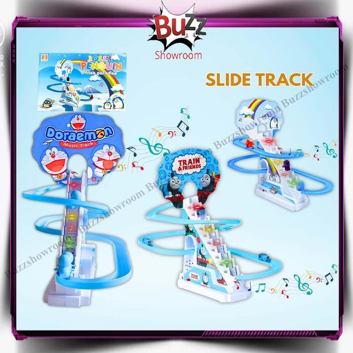 Hot Wheels - Penguin Track Climbing Mainan Balap Naik Tangga Rel Seluncur Anak