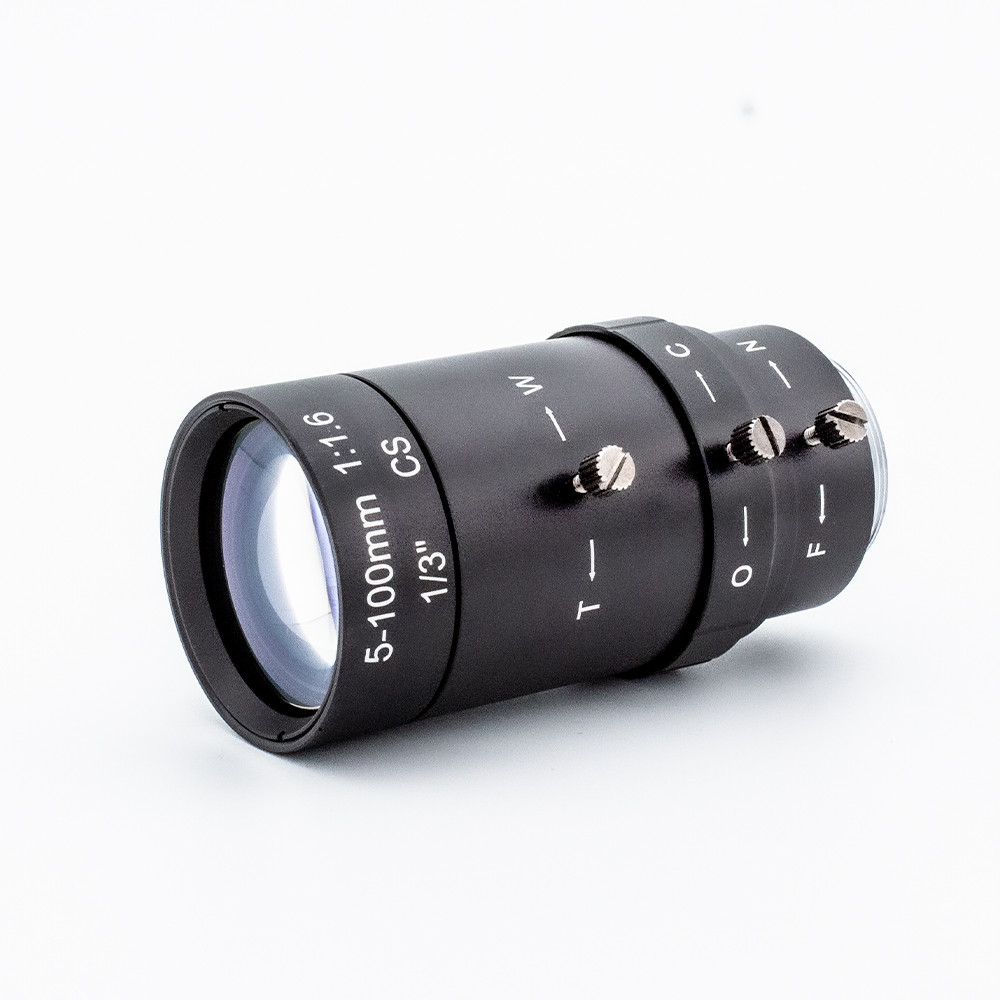 WGWK-C35-100A CCTV 5-100mm Camera Lens CS Mount 3MP Manual Zoom For Industrial Machine Vision IP