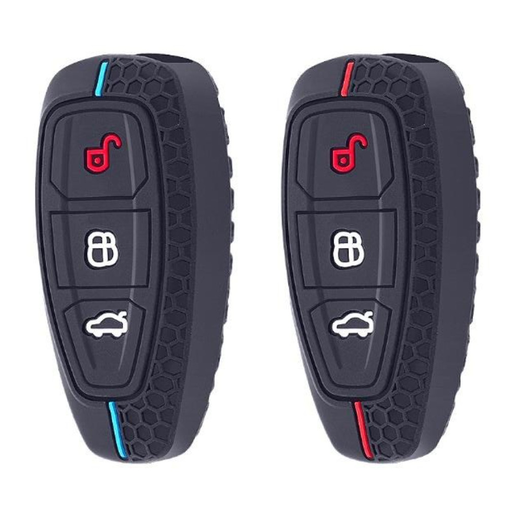 Car Key Pack for Ford ST Line Fiesta Focus Mondeo Ecosport Kuga Puma Edge Escape Metallic Silicone