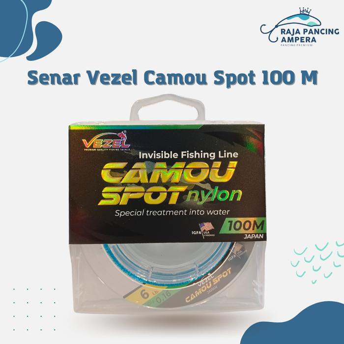 Ready Senar Vezel Camou Spot Nylon Invisible Tali Pancing Nylon 100 Meter Warna Bintik Telur Kodok