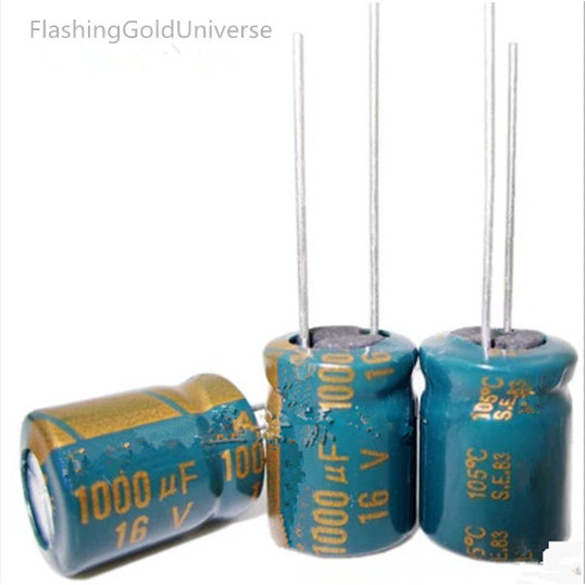100PCS 16 V 1000 UF 16 V1000 UF 1000 UF16 V 1000UF 16V 1000UF 8X16MM best quality