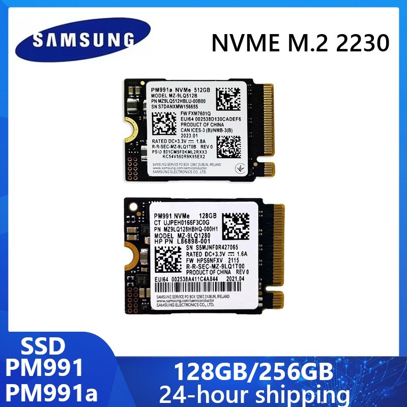 SAMSUNG PM991a PM991 SSD Internal Solid State Drive NVME M.2 2230 128GB Internal Storage SSD 256GB