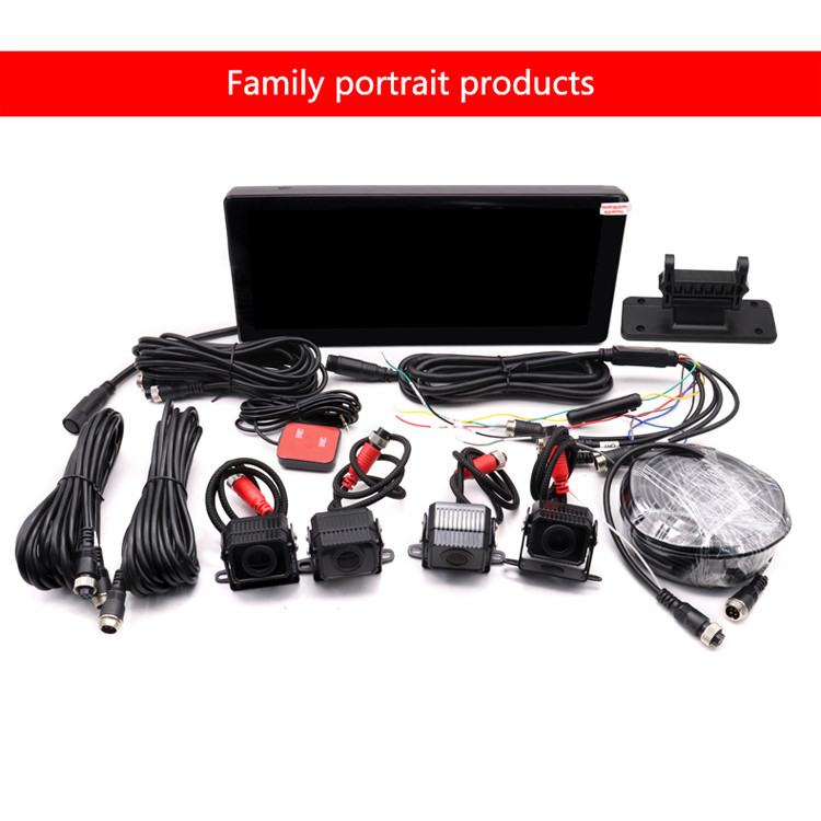SMARTOUR 12 INCH 1080P TOUCH SCREEN 4 CAMS WAY CHANNEL CAR DASH CAMERA VIDEO RECORDER WITH REAR VIEW