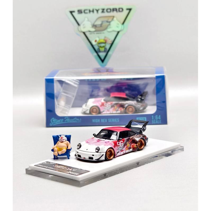 Terlaris Stance Hunters Resin Rev Porsche Rwb 964 Akiba #96 High Gt Wing Figure Boss Gundam Akiba