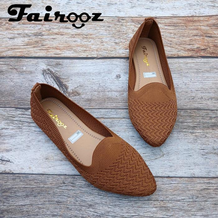 PVN Project Fairooz - Sepatu Wanita Flat Shoes Rajut Import ANY