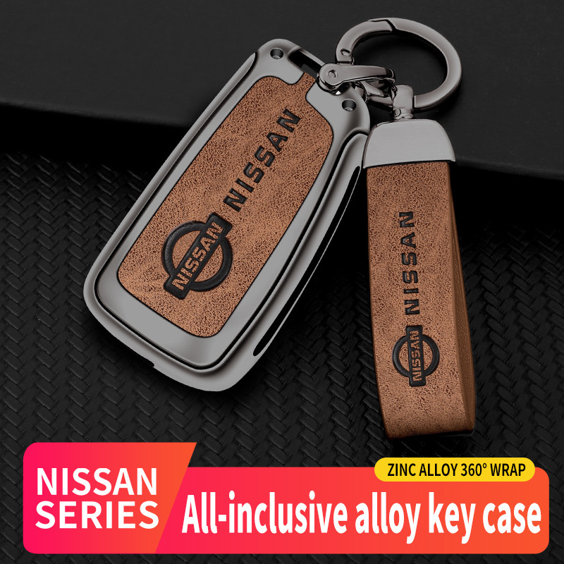 Zinc Alloy Leather Car Key Cover Case Nissan Qashqai Juke X-Trail Patrol Note Leaf Altima Maxima