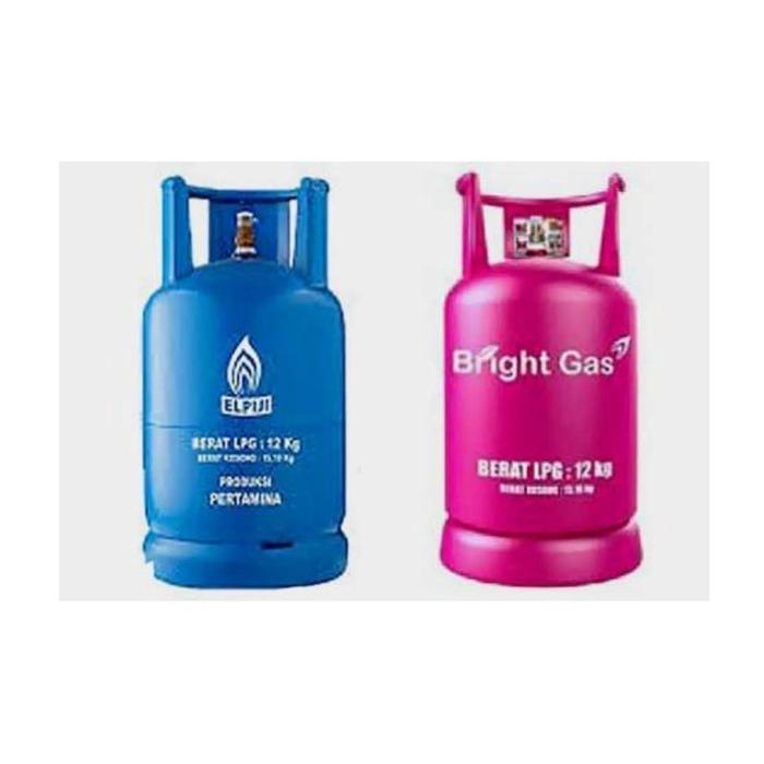 NEW PRODUK TABUNG LPG 12 KG KOSONG ( TANPA ISI ) BRIGHT GAS PINK / ELPIJI BIRU THANKYOU & HAPPY