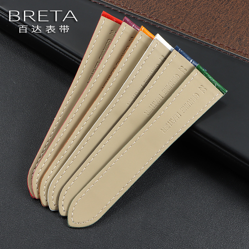 8 colors leather watchbands for RONDE DE CARTIER tank solo must double tail replacement Cowhide
