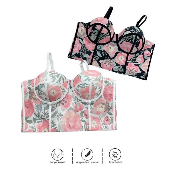 Bustier Top Sexy Lingerie Bustier Set Sexy Corset Bra Wanita