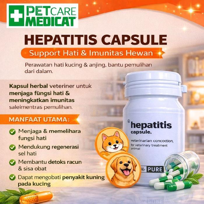 Obat penyakit kuning kucing dan anjing obat hepatitis liver hewan PETCARE MEDICAT