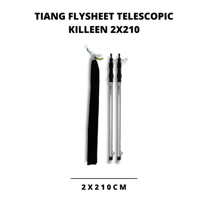 Consina - Tiang Flysheet Teleskopik Killeen 85 - 260 Cm - Tiang Double - Tarptent Awning Tenda