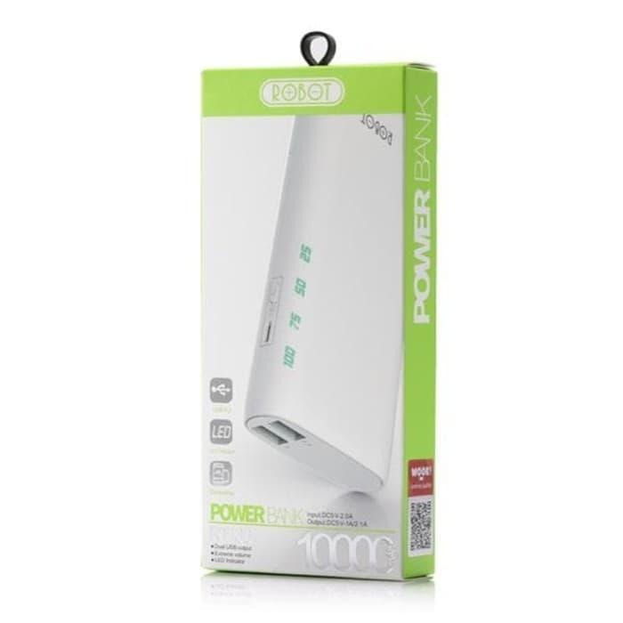 POWERBANK ROBOT RT130 10000MAH 2 USB POWERBANK WHITE