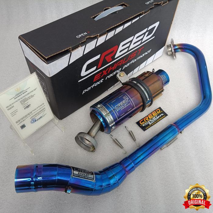 Knalpot Racing Creed Exhaust Original Suara NGEBAS Gahar Satri Fu Karbu/Injeksi Vixion Lama/New
