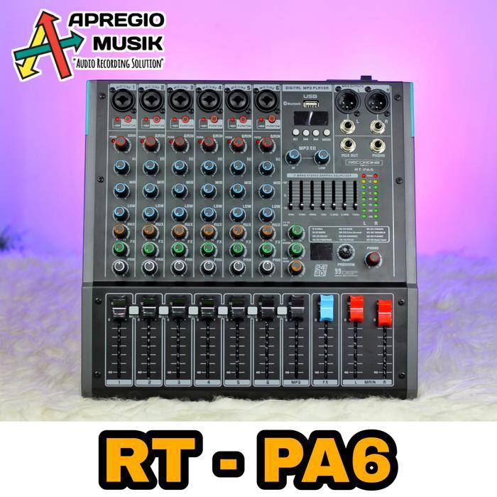 Recording Tech Rt-Pa6 Rt Pa 6 Professional Mixer With Usb Terlaris