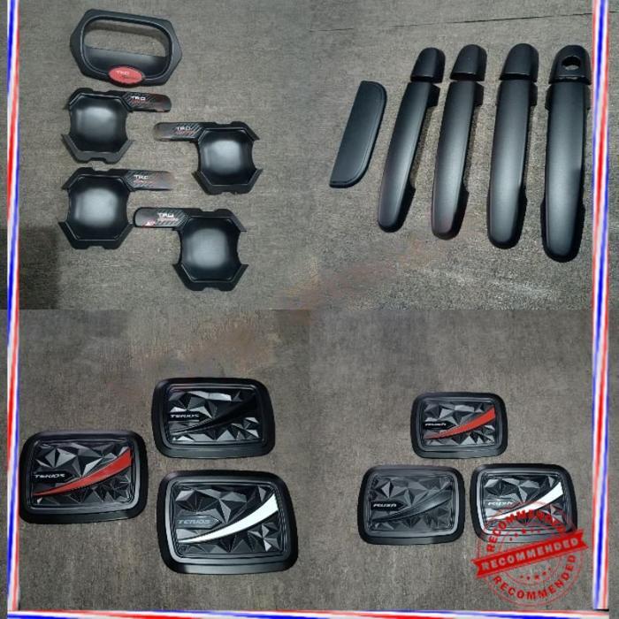 Paket Outer Handle Tank Cover Bensin Hitam Terios Rush 2006-2017 Aksesoris Variasi Mobil Ready