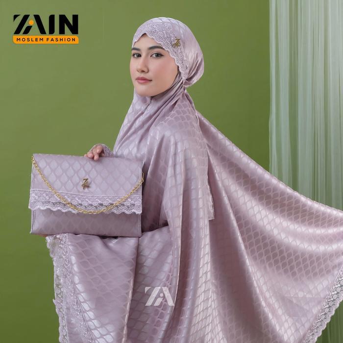 Zain Mukena Dewasa Shafira 3In1 Jaquard Silk Mewah Cantik Pasti Ori