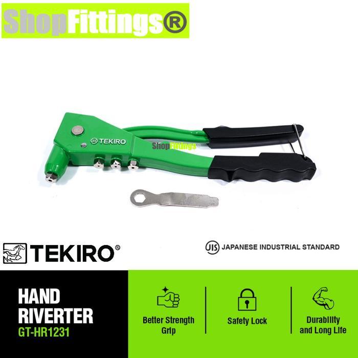 TEKIRO TANG RIVET GUN HAND RIVETER ALUMUNIUM METAL HEAVY DUTY HR 1231 BEST SELLER