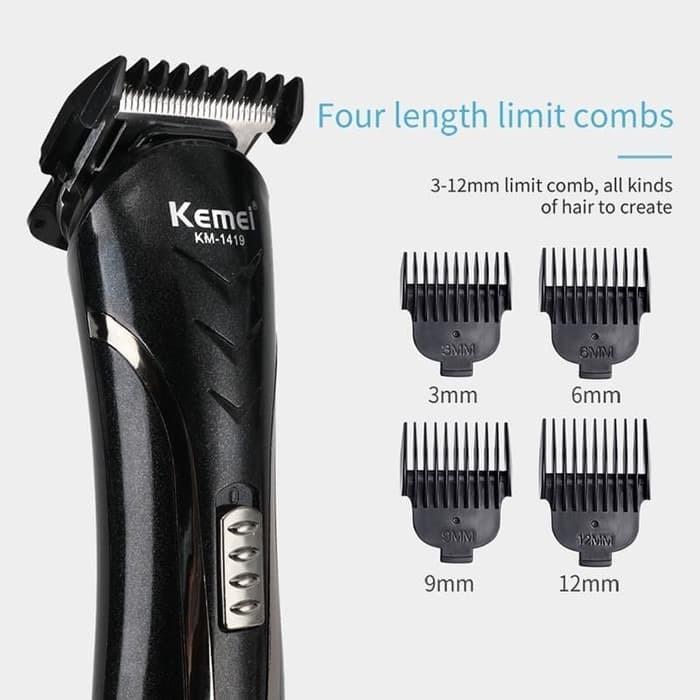 ORIGINAL KEMEI KM-1407 ALAT CUKUR ELEKTRIK CLIPPER 3 IN1 KEMEI KM 1407 ALAT CUKUR RAMBUT CHARGER