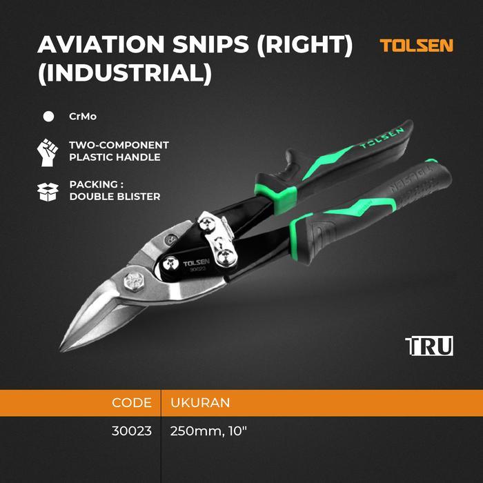 terbaru TOLSEN AVIATION SNIPS Gunting Baja Ringan 250mm TOLSEN CrMo Gunting Plat Holo Seng Baja Tang