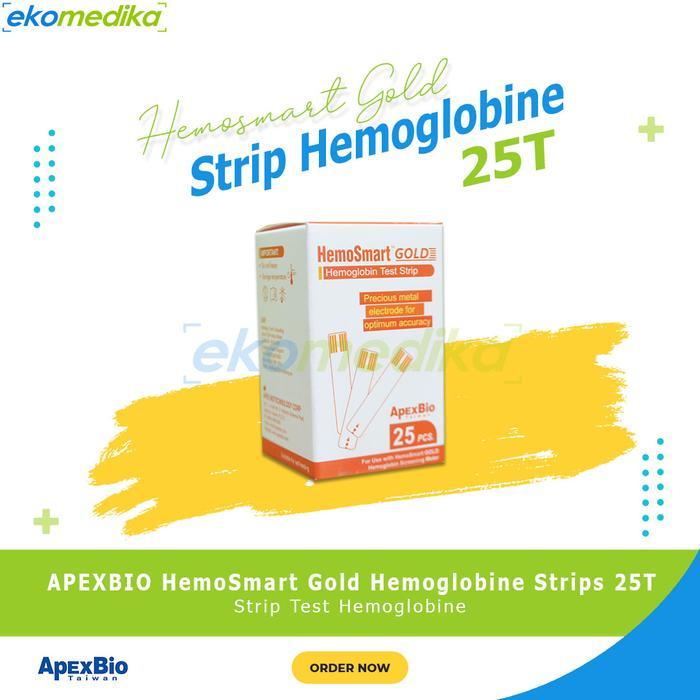 Apexbio Hemosmart Gold Hemoglobine Strip 25T Ed. 04/2027 #Gratisongkir