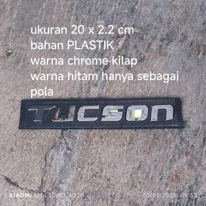 EMBLEM TULISAN TUCSON UNTUK HYUNDAI TUCSON 2005-2010 GEN1 BARU